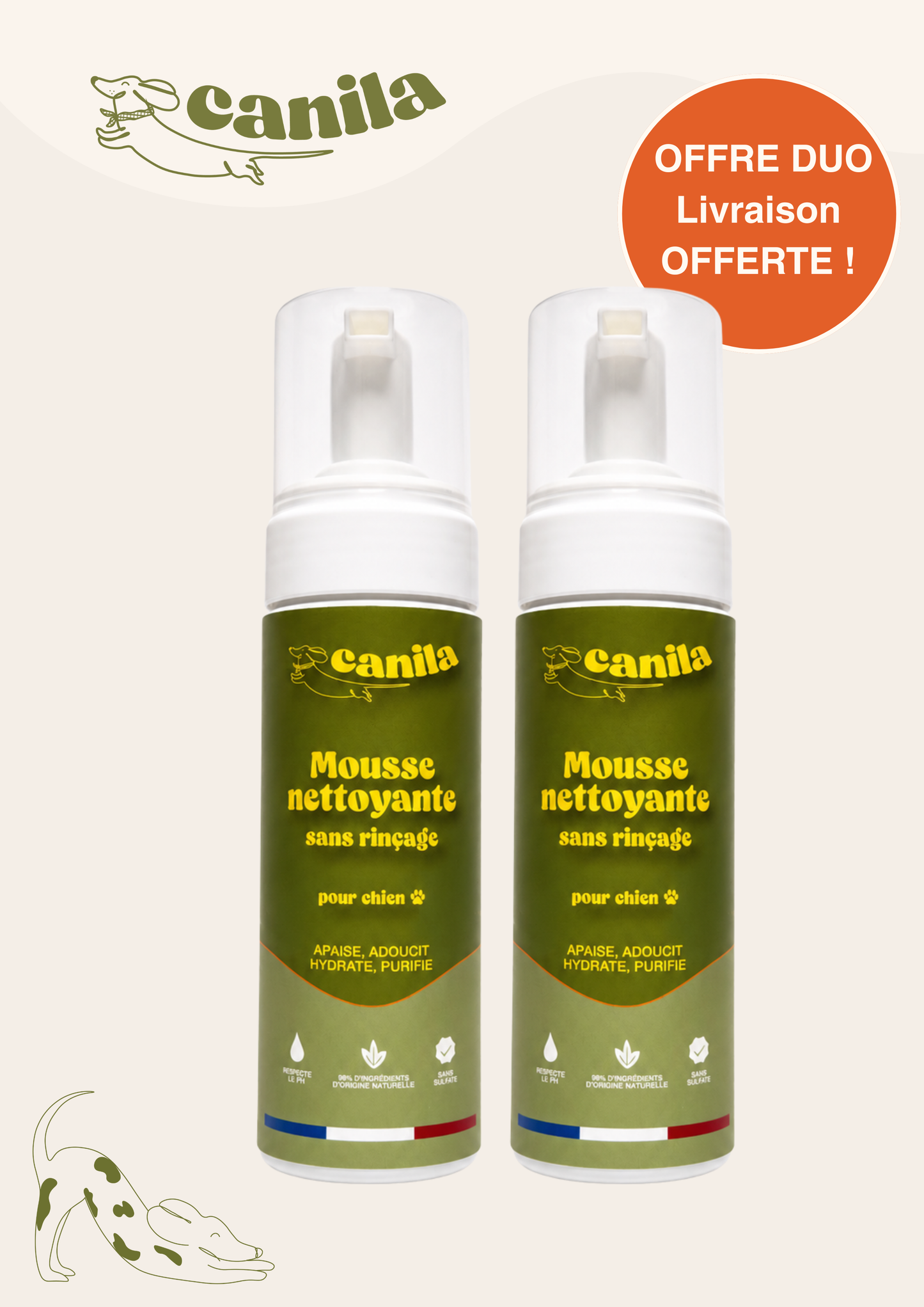 Mousse nettoyante sans rinçage